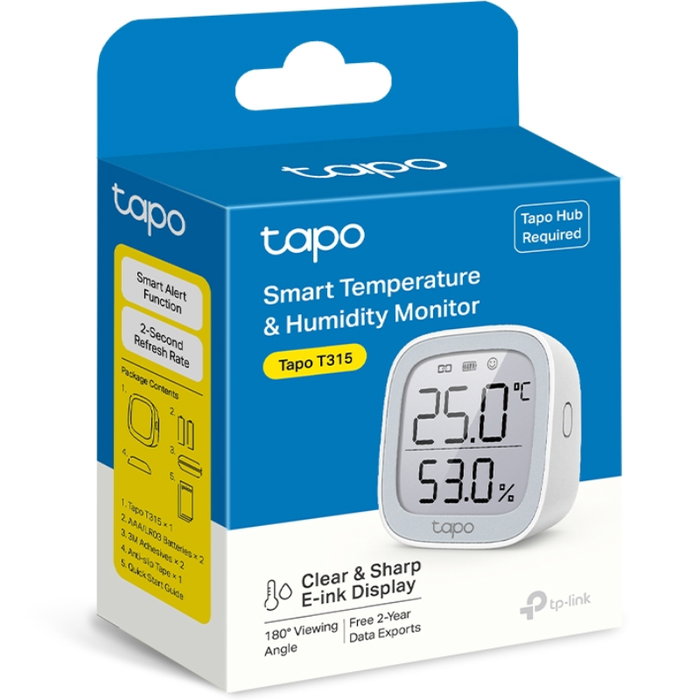 TP-Link Tapo T315 Sensor Inteligente de Temperatura y Humedad